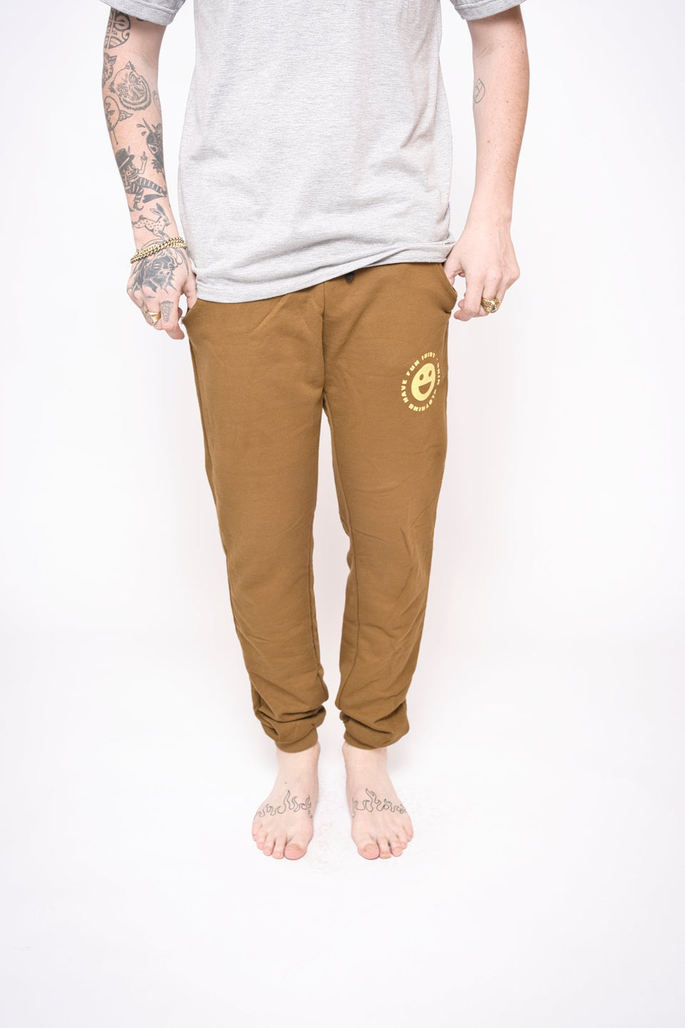 the leg drop - brown -  unisex
